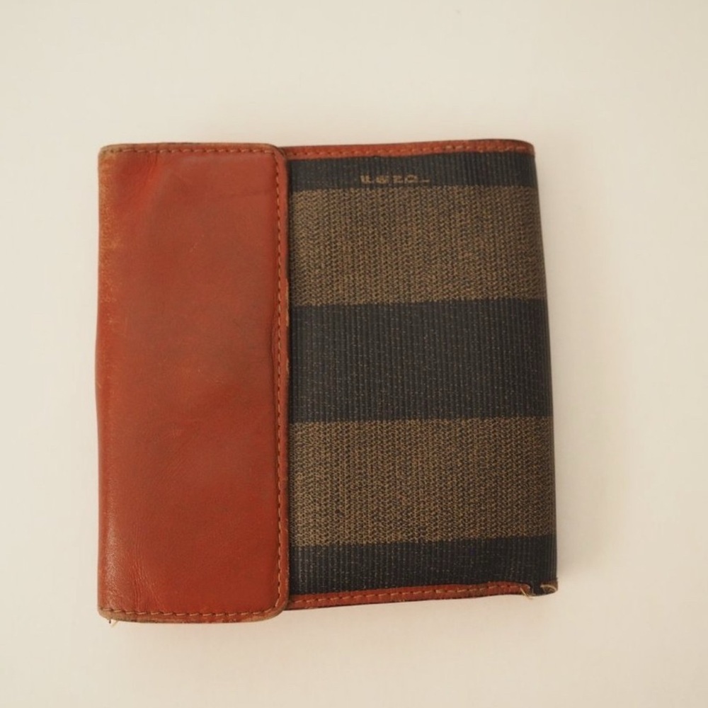 Fendi Pequin Stripe Bifold Wallet Vintage 1980s EUC - Picture 3 of 9